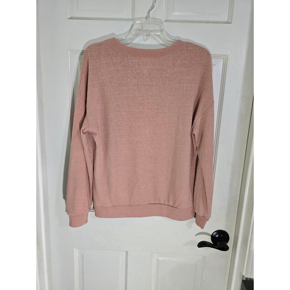 Just Be Self Pink Positive Vibes Crew Neck‎ Pullover Top Womens Size L - Picture 2 of 13